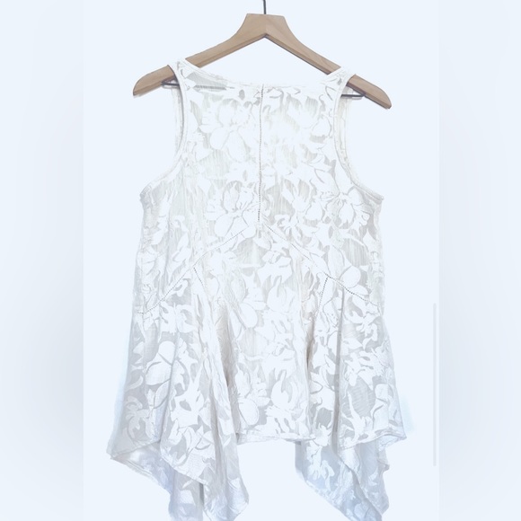 Anthropologie Vanessa Virginia Sheer Lace Swing Tank Top - Picture 4 of 7